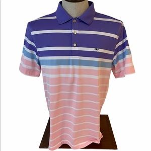 Vineyard Vines Performance Stripe Golf Shirt Small